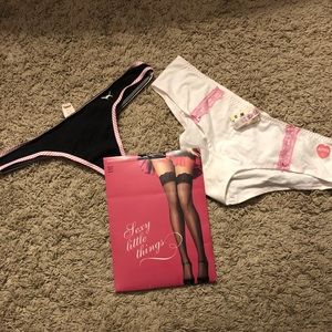 Victoria Secret/Pink panty and thigh high bundle